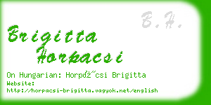 brigitta horpacsi business card